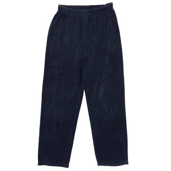 Vintage Y2K Navy Velour Sporty Low Rise Casual Baggy Lounge Track Pants / Medium - Picture 5 of 7